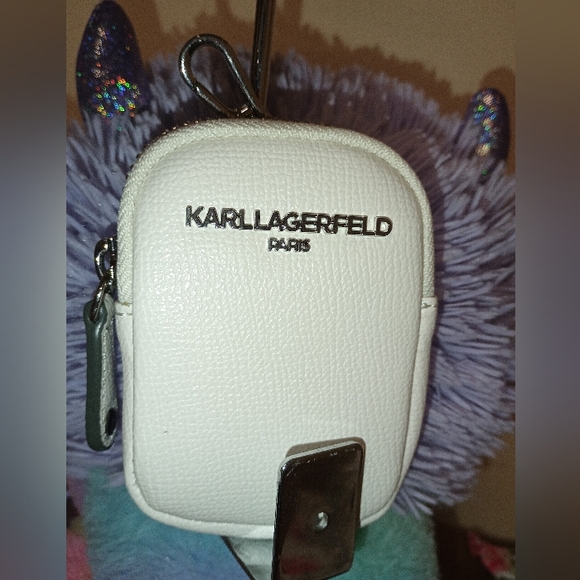 Karl Lagerfeld White Textured Mini Bag